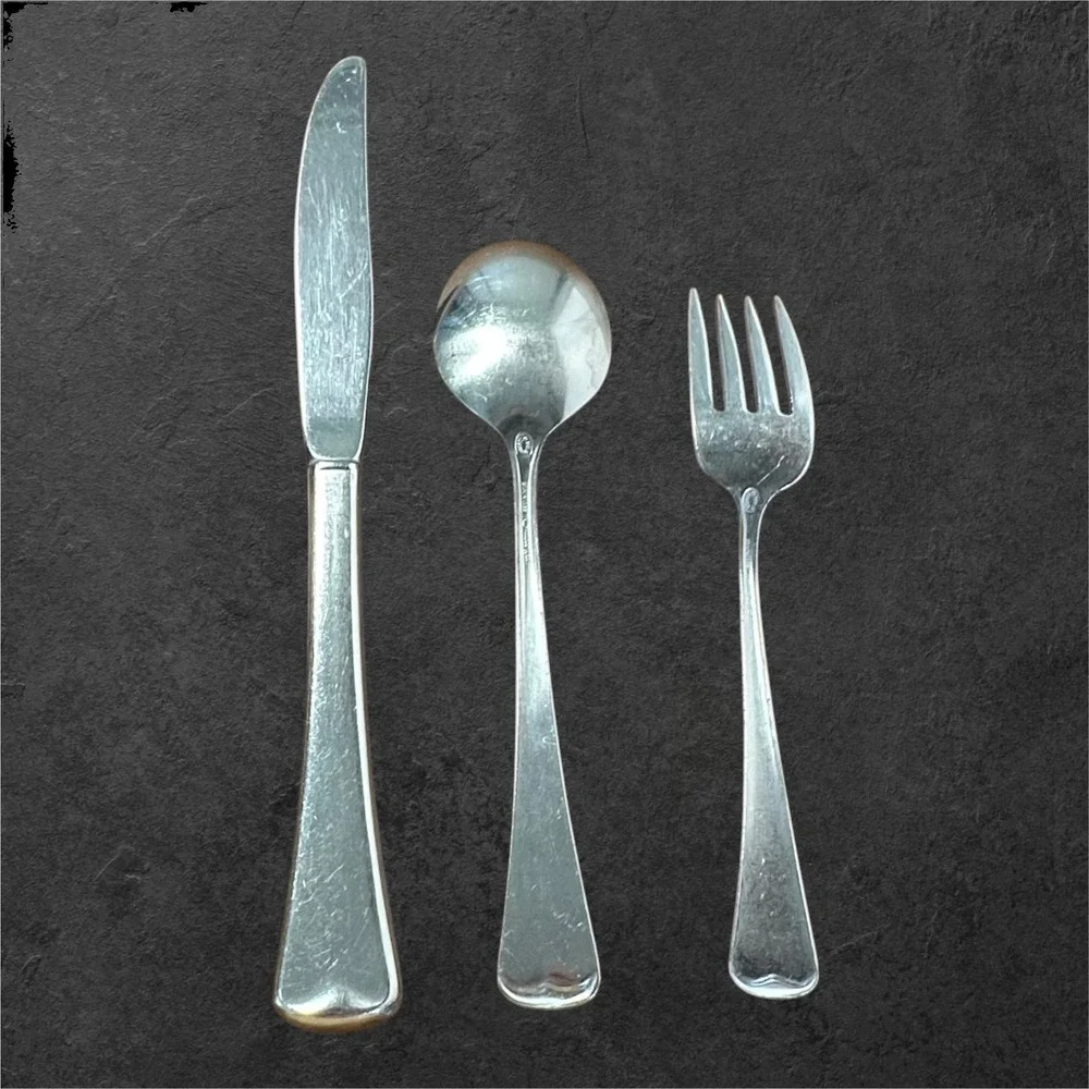 Oneida 1881 Rogers Flatware Set 3pc‎ Wyndham Stainless Knife Spoon Fork